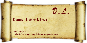 Doma Leontina névjegykártya